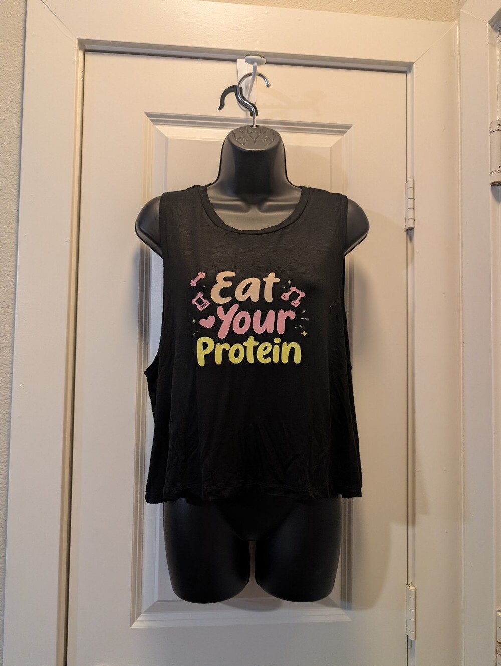 Eat Your Protein Handmade Cropped Tank